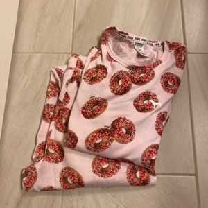 Pink Donut long sleeve pajamas